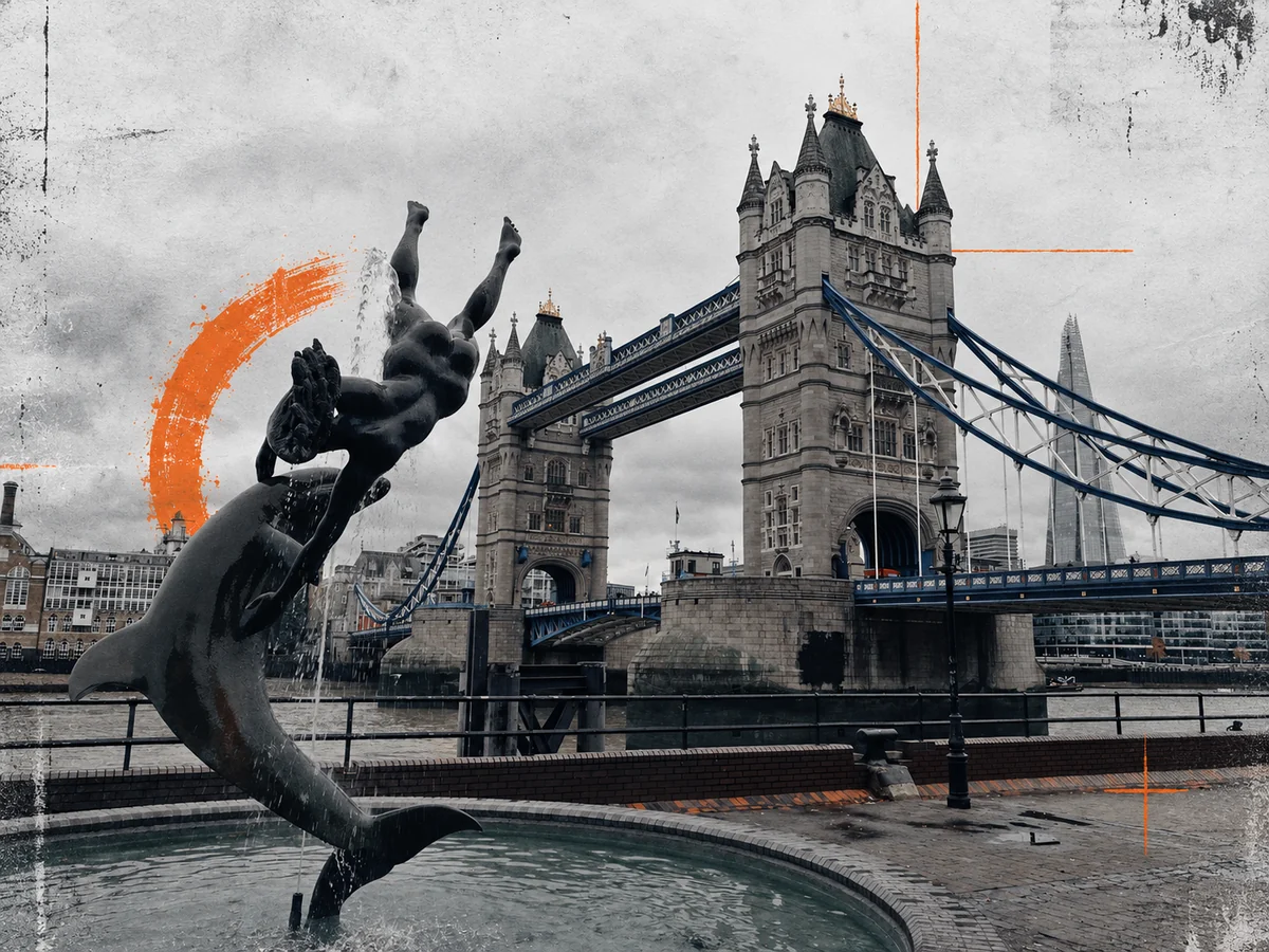 Tower Bridge à Londres dans l’univers graphique de Konyfer